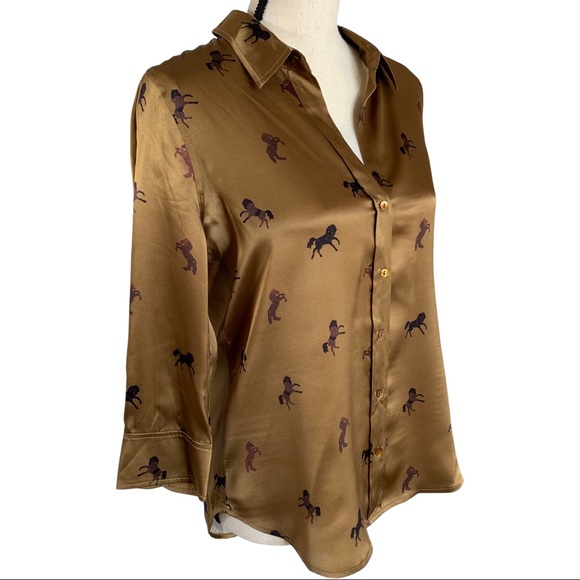 (SOLD) l’agence silk horse blouse - Picture 5 of 8